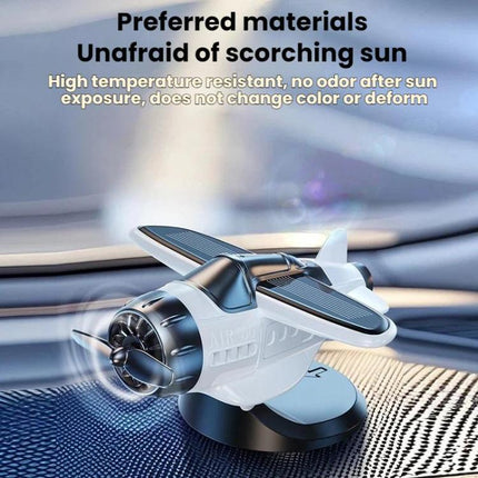 Automatic Rotating Car Dashboard Decorative Solar-Powered Airplane Ornament