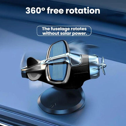 Automatic Rotating Car Dashboard Decorative Solar-Powered Airplane Ornament