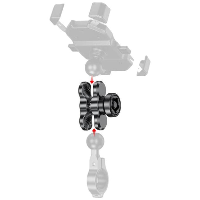J5 Metal Clamp Arm Anti-Theft Heightening Connecting Rod Phone Mount Height-Extending Accessory, J5 Metal Clamp Arm