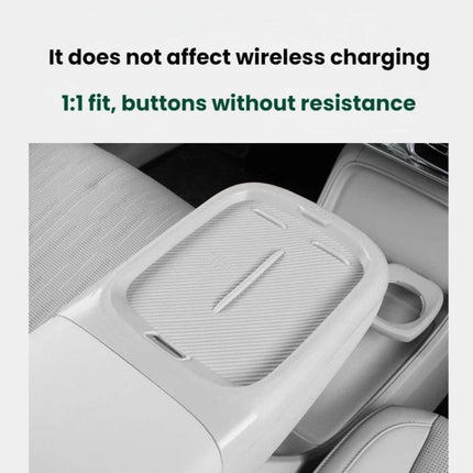 For 2025 Leapmotor B10 Center Console Wireless Charging Silicone Protective Anti-Slip Mat, Purple Half-coverage, Purple Full-coverage, Gray Half-coverage, Gray Full-coverage