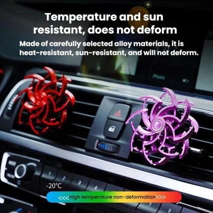 Car Air Vent Ornament With Fragrance Pads Rotating Snowflake Spider Automotive Decoration, Spider Red, Spider Sliver, Spider Blue, Spider Purple, Snowflake Red, Snowflake Sliver, Snowflake Blue, Snowflake Purple