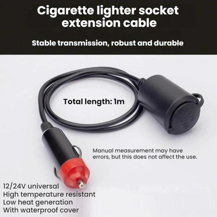 Car Cigarette Lighter High-power Female Connector Extension Cable