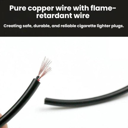 Car Cigarette Lighter High-power Female Connector Extension Cable