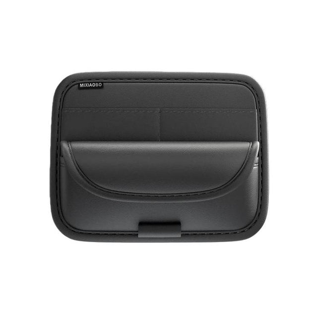 Universal Large-Capacity Sun Visor Organizer For Cars Multi-Functional Eyeglass Clip & Ticket/Card Storage Bag
