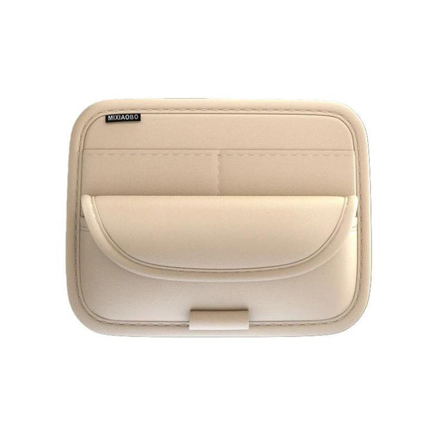 Universal Large-Capacity Sun Visor Organizer For Cars Multi-Functional Eyeglass Clip & Ticket/Card Storage Bag