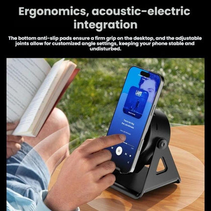Multifunctional Wireless Sensor Speaker Rotating Phone Holder With RGB Lights
