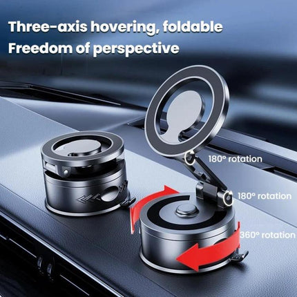 Car Rotating Folding Vacuum Suction Cup Magsafe Magnetic Phone Holder, D68