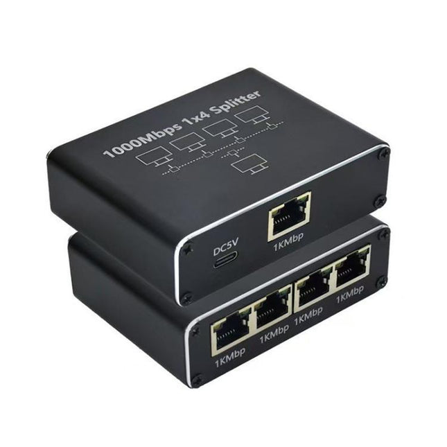 RJ45 Gigabit Network Splitter 1 To 4 Ethernet Cable Splitter, RJ45 Gigabit Network Splitter