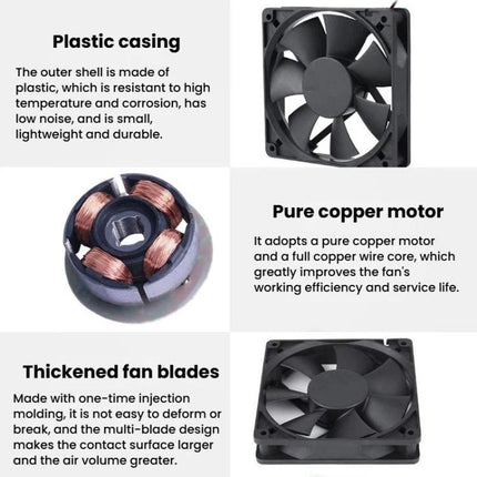 KunPeng DC12025SL12cm Oil-Impregnated Bearing DC Fan Freezer Cooling Fan, 12V, 24V
