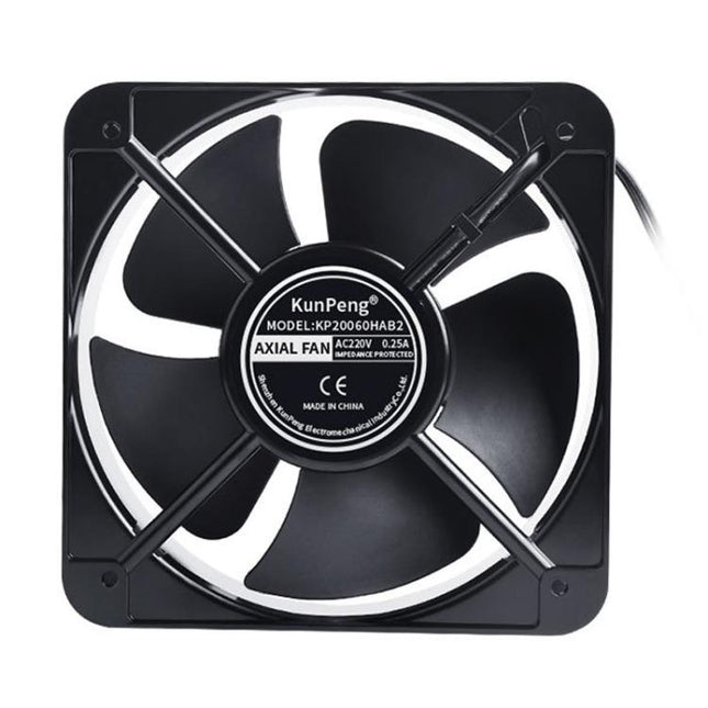 KunPeng 65W 20cm 2300r/Min AC Ball Bearing Axial Flow Fan Charging Pile Cooling Fan, 220V, 110V, 380V