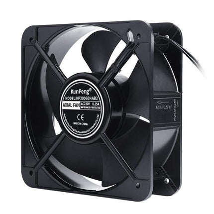 KunPeng 65W 20cm 2300r/Min AC Ball Bearing Axial Flow Fan Charging Pile Cooling Fan, 220V, 110V, 380V