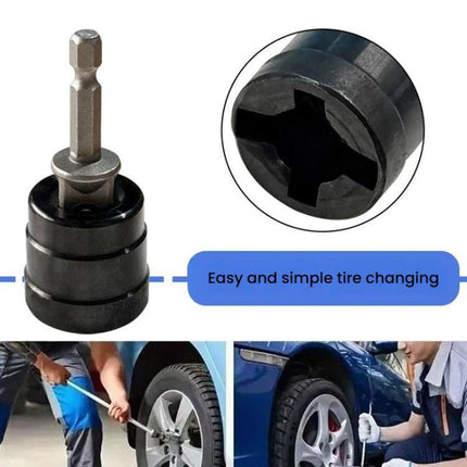 Labor-Saving Jack Socket For Electric Wrench Auxiliary Tire Removal Tool, Labor-Saving Jack Socket