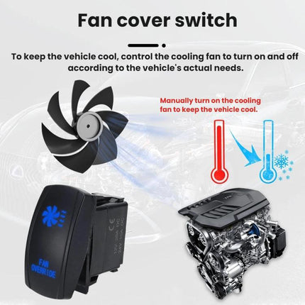 UTV Cooling Waterproof Fan Harness Switch Kit
