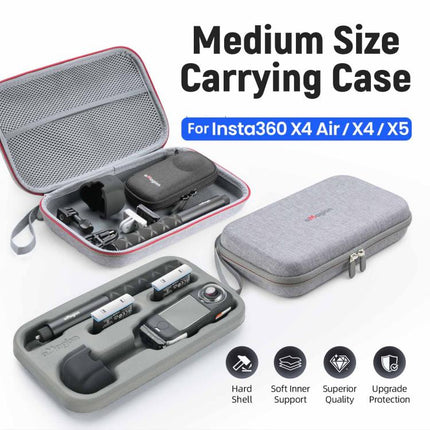 aMagisn Medium Carrying Case For Insta360 X4 Air/X4/X5 Hard EVA Shell with Removable Soft Interior, For Insta360 X4 Air/X4/X5