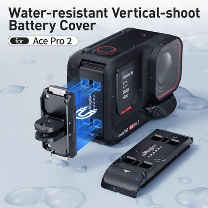 For Insta360 Ace Pro 2 aMagisn Vertical Shooting Battery Cover Magnetic Quick-Release & Splash Proof Battery Door