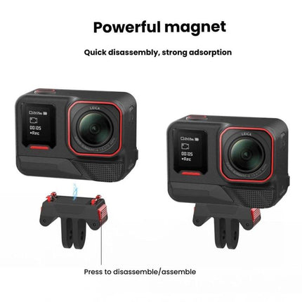 Magnetic Quick-Release Adapter Base for Insta360 X5, Ace Pro 2, Ace Pro, 2-claw Magnetic Adapter