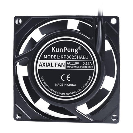 KunPeng 8cm 17W Cooling Fan Ball Bearing Axial AC Fan, 110V, 220V