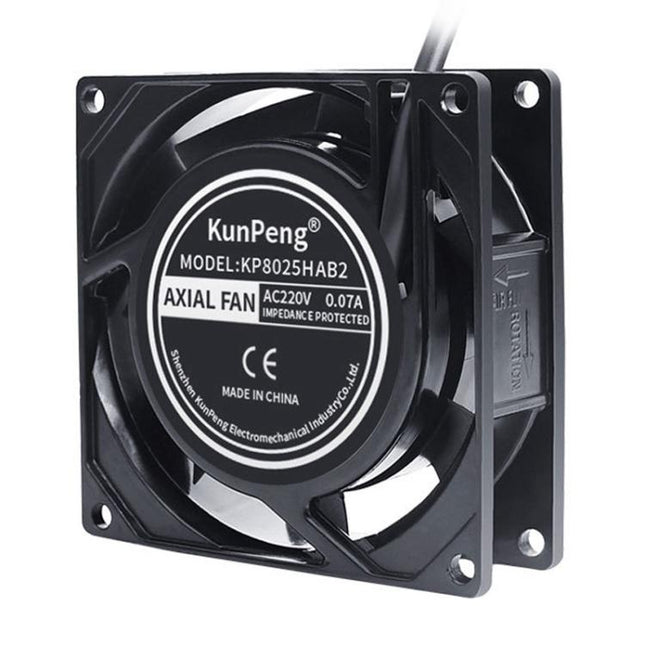 KunPeng 8cm 17W Cooling Fan Ball Bearing Axial AC Fan, 110V, 220V