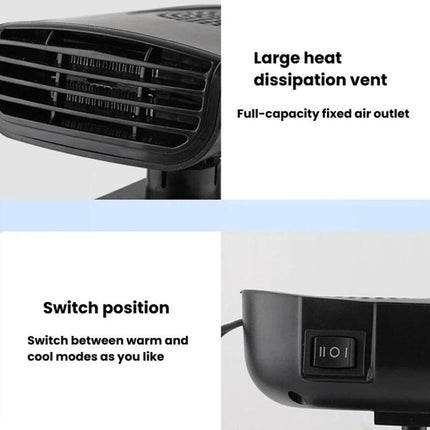 150W Universal Multi-Functional Car Heater Heating & Cooling Dual-Purpose Demisting Fan, 12v, 24v