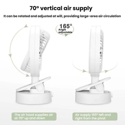 F5 Desktop Oscillating Clip Fan USB Charging Tabletop Mini Fan, F5