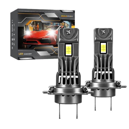 2pcs/Pack 6500K Focused Beam Plug-And-Play Car Headlight With Fan, Z08 H7, Z08 H4, Z08 H11, Z08 9005, Z08 9006