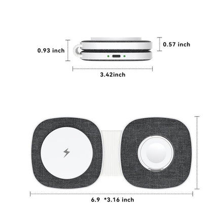 T2 15W 3 In1 Portable Foldable Magnetic Wireless Charger
