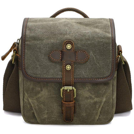 Waxed Canvas Camera Messenger Bag with Adjustable Dividers for DSLR Photography and Travel, L Dusty Yellow, L Army Green, S Army Green, S Dusty Yellow, S Deep Gray