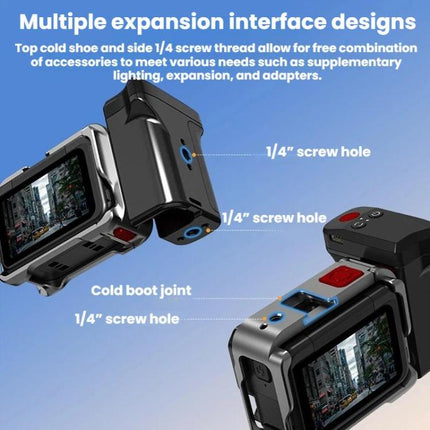 For Insta360 Ace Pro / 2 / X5 Flymile Magnetic Quick-Release Action Camera Street Shooting Handle