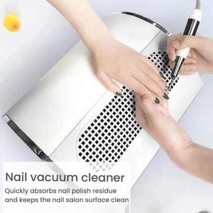 BLUEQUE BQ-858-5 Desktop Nail Dust Collector With Hand Rest Filter Mesh Triple-Fan Nail Dust Collector, US Plug, EU Plug