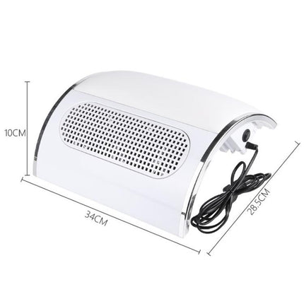 BLUEQUE BQ-858-5 Desktop Nail Dust Collector With Hand Rest Filter Mesh Triple-Fan Nail Dust Collector, US Plug, EU Plug