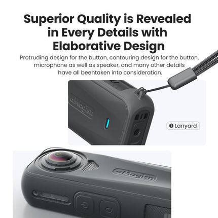 For Insta360 X4 Air Camera, aMagisn Silicone Case Black, aMagisn Silicone Case Gray, aMagisn Silicone Case & Lens Cap Black, aMagisn Silicone Case & Lens Cap Gray