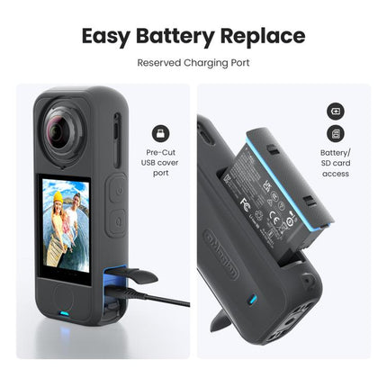 For Insta360 X4 Air Camera, aMagisn Silicone Case Black, aMagisn Silicone Case Gray, aMagisn Silicone Case & Lens Cap Black, aMagisn Silicone Case & Lens Cap Gray