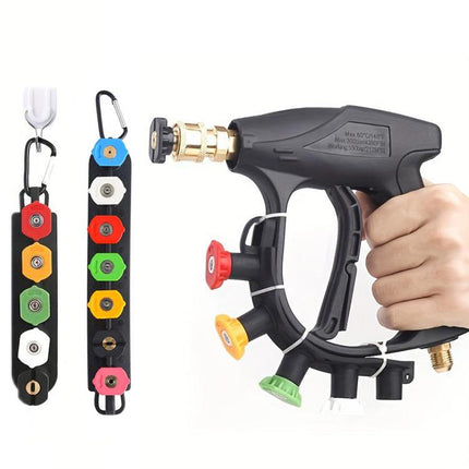 Car Wash Machine High-pressure Fan-shaped Nozzle With Protective Cover, Five Nozzles 1.1MM, Five Nozzles 1.2MM, Five Nozzles 1.4MM, Five Nozzles 1.6MM, Five Nozzles 2.0MM, Seven Nozzles 1.1MM, Seven Nozzles 1.2MM, Seven Nozzles 1.4MM, Seven Nozzles 1.6...