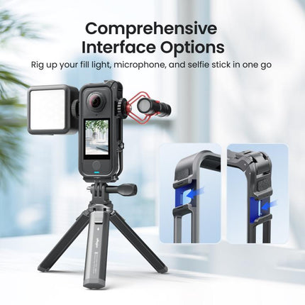For Insta360 X4 Air AMagisn Camera Cage Plastic Expansion Frame With Windproof Foam