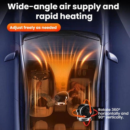 Vehicle-mounted Heater With Adjustable Fan Speed Defogging Defrosting Heater, Black 12V, Black 24V, Brown 12V, Brown 24V