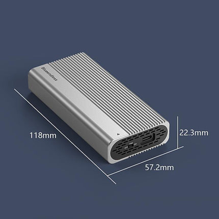 Blueendless M280U4C USB4 Portable Hard Drive Enclosure With Switch & Fan Solid-State M.2 NVMe Drive Enclosure External SSD Enclosure, M280U4C
