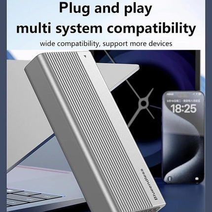 Blueendless M280U4C USB4 Portable Hard Drive Enclosure With Switch & Fan Solid-State M.2 NVMe Drive Enclosure External SSD Enclosure, M280U4C