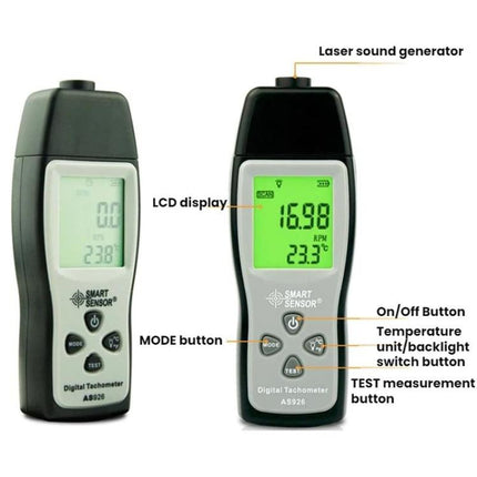 SMART SENSOR Fan Tire Rotation Speed Measurement Device, AS926