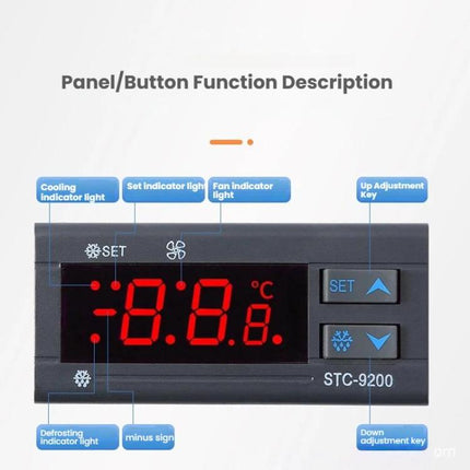 STC-9200 Microcomputer Temperature Controller - 3-Mode Output For Refrigeration, Defrost & Fan Control, Universal For Cold Storage/Chiller Units