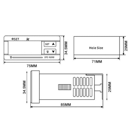 STC-9200 Microcomputer Temperature Controller - 3-Mode Output For Refrigeration, Defrost & Fan Control, Universal For Cold Storage/Chiller Units
