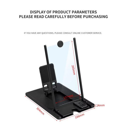 14-Inch Vertical Screen Phone Magnifier With Remote Control Ultra HD Mobile Screen Projection Amplifier Desktop Stand, Blu-ray Ultra HD, Blu-ray High Definition