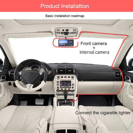 G98 HD 1080P Dash Camera Infrared DVR Recorder, Front + Inside, Front + Inside + Rear