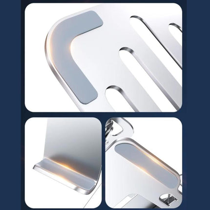 2-in-1 Foldable Laptop Tablet Stand Riser with Phone Holder, Fan Type Black, Fan Type Silver, Semiconductor Silver