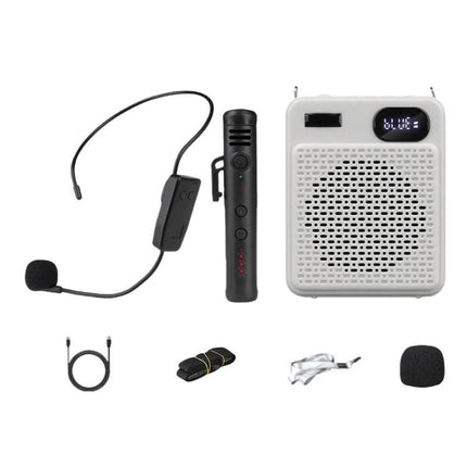 DIYO-1125 Multifunctional Outdoor High-Volume Microphone With Battery Display Teacher Classroom Voice Amplifier, Wireless Single Mic White, Wireless Single Mic Black, Wireless Single Headwear White, Wireless Single Headwear Black, Wireless Dual Mic Whi...