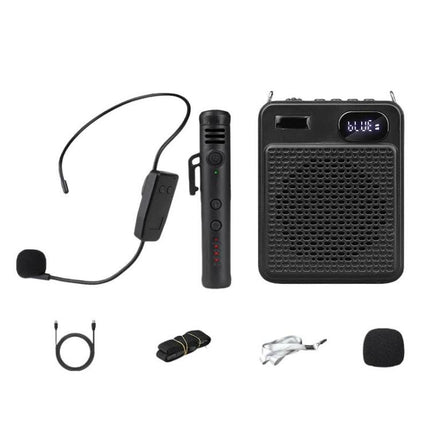 DIYO-1125 Multifunctional Outdoor High-Volume Microphone With Battery Display Teacher Classroom Voice Amplifier, Wireless Single Mic White, Wireless Single Mic Black, Wireless Single Headwear White, Wireless Single Headwear Black, Wireless Dual Mic Whi...
