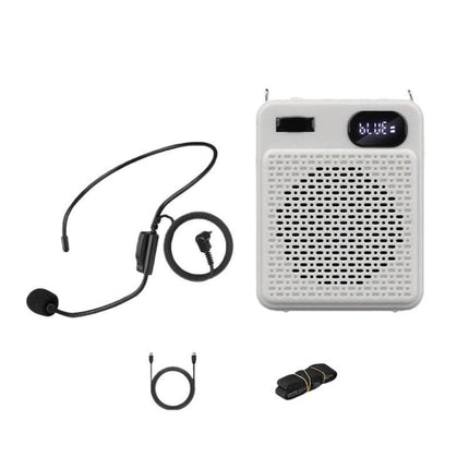 DIYO-1125 Multifunctional Outdoor High-Volume Microphone With Battery Display Teacher Classroom Voice Amplifier, Wireless Single Mic White, Wireless Single Mic Black, Wireless Single Headwear White, Wireless Single Headwear Black, Wireless Dual Mic Whi...