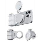 White Camera Grip+Silver Fill Light