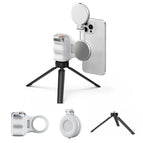 White Camera Grip+Tripod+White Fill Light