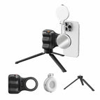 Black Camera Grip+Tripod+White Fill Light