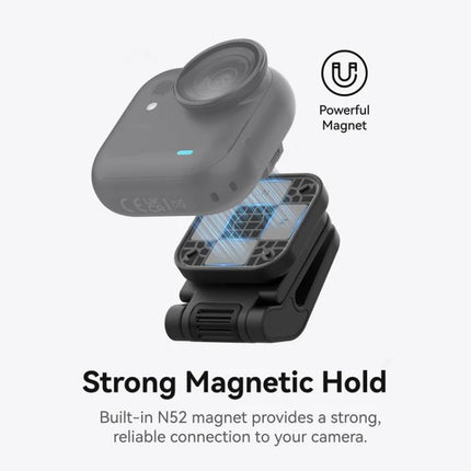 For Insta360 Go Ultra Camera TELESIN Magnetic Pivot Clip First-Person View Cap Mount Accessory